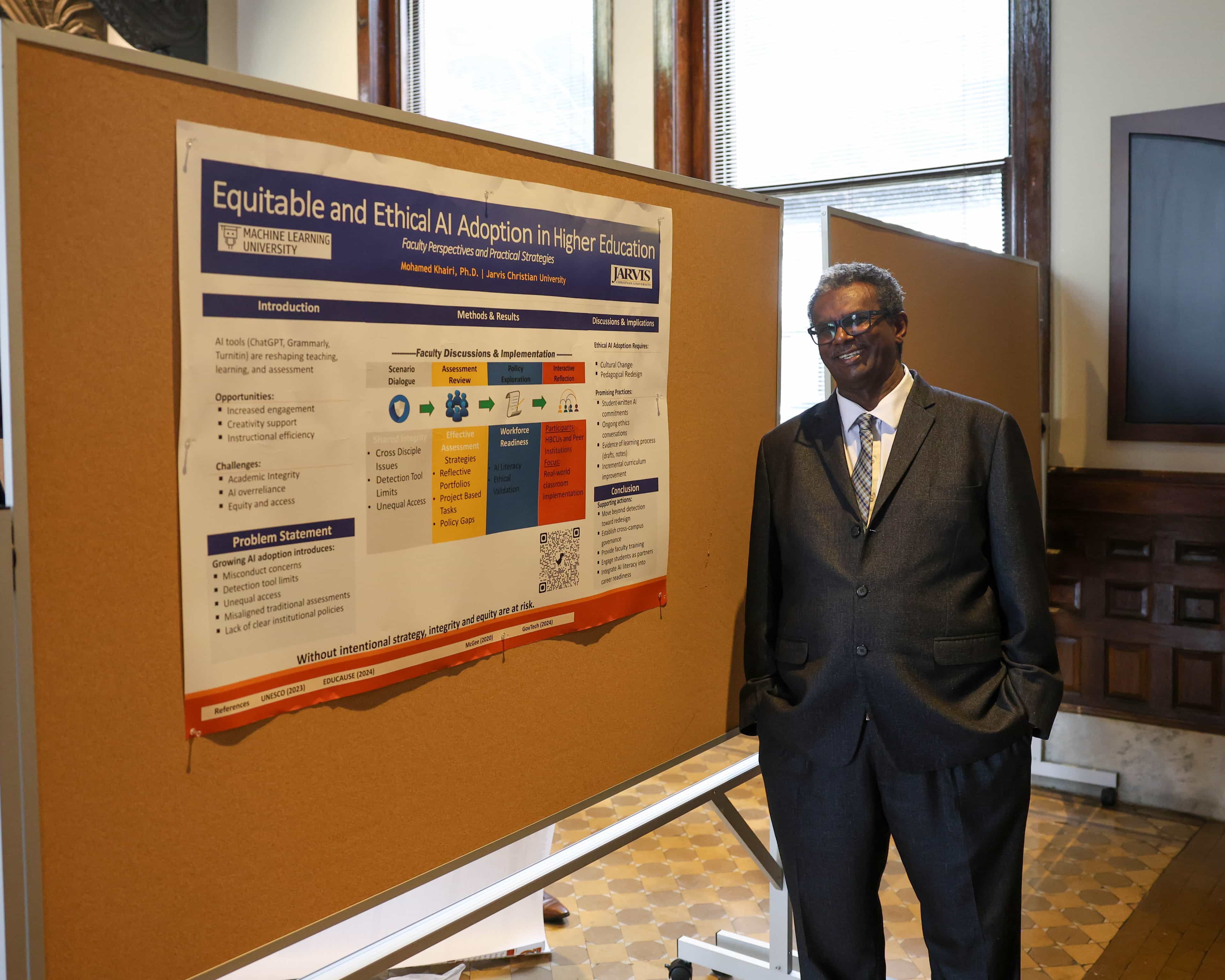 a faculty poster presenter