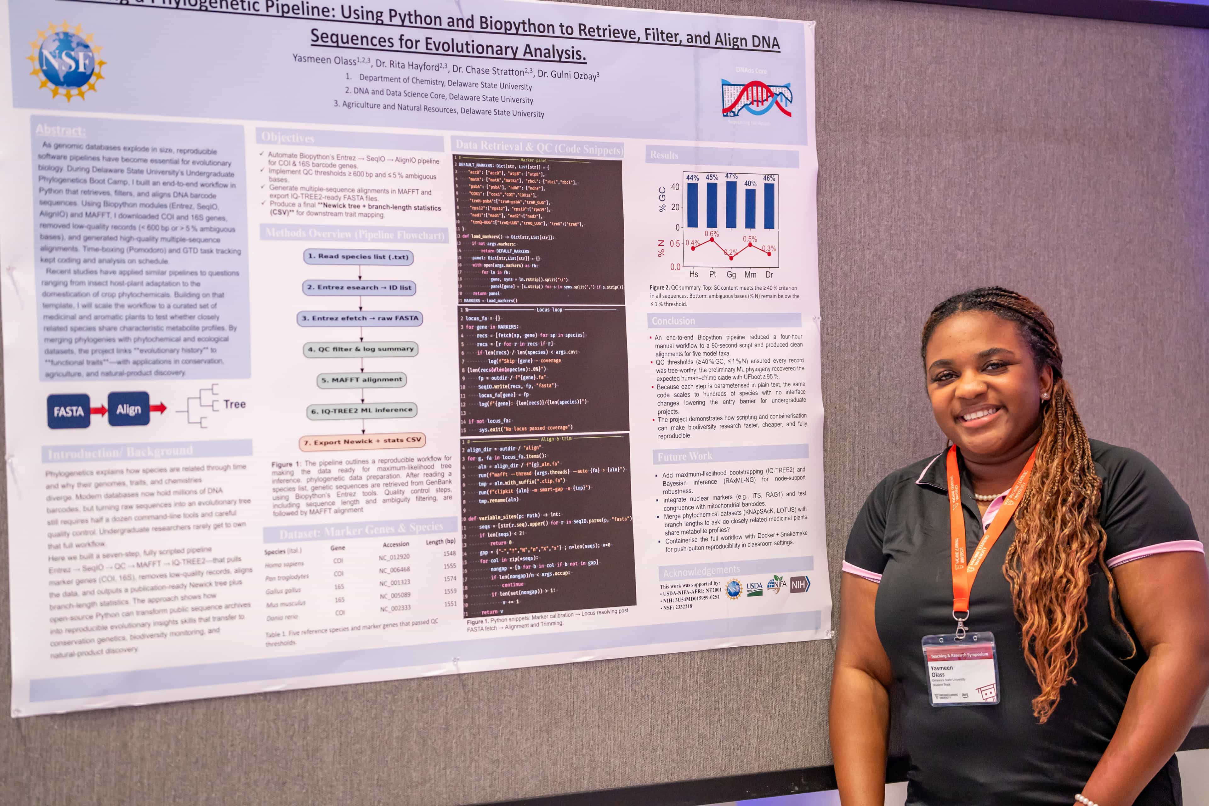 Photo of student poster presenter